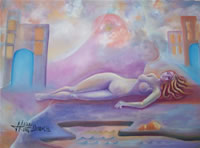 Noura Debbouche canadian artist oil paintings