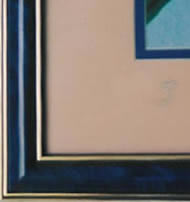 wildlife painting of lilac-breasted roller frame detail