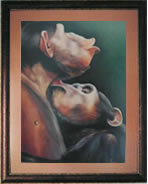 wildlife painting of Chimpanzees