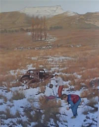 south african artist Lourens Oosthuizen paintings