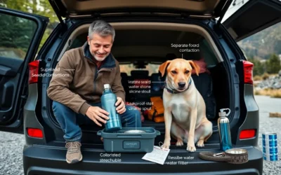 Travel Dog Food And Water Container