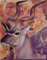 oil painting of kudu
