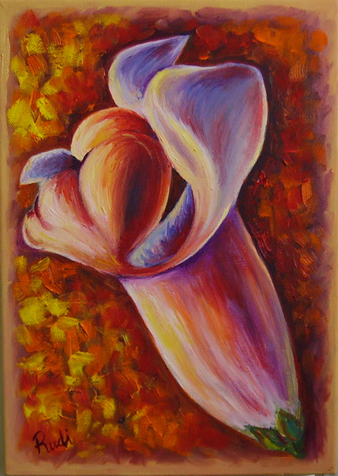 original oil painting of snapdragon