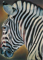 Wildlife Painting of Zebra