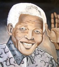 south african artist Lesiba Andries Mokgalaka paintings